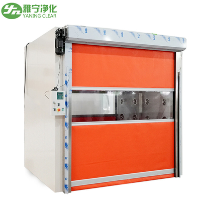 درب اتوماتیک اتاق تمیز دوش هوا 2.6kw 380v PVC درب شاتر سریع