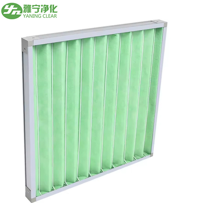 سیستم تهویه پیش فیلتر هوای Mini Pleat G4 قاب آلیاژ آلومینیومی مینی مصنوعی