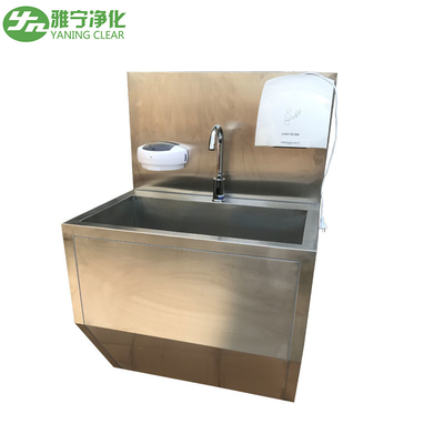 سینک شستشوی دستی پزشکی از جنس استنلس استیل با خشک کن دستی برای صنایع غذایی