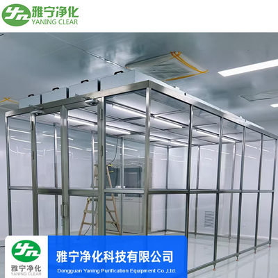 ISO GMP پانل دیواری PVC بدون گرد و غبار اتاق تمیز ماژولار ، آزمایشگاه تجهیزات تمیز کردن هوا FFU اتاق تمیز کردن دیواری سخت
