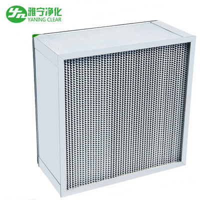 فیلتر هوای Deep Pleat HEPA H10 - قاب فولادی گالوانیزه H14 برای اتاق تمیز
