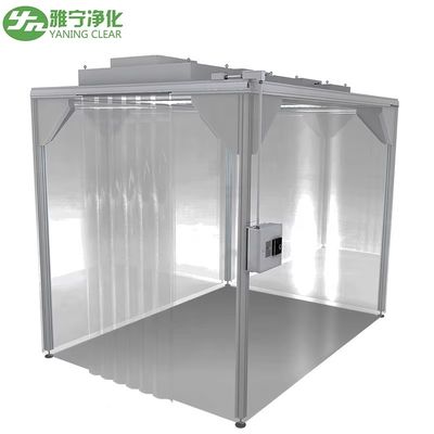 YANING GMP ماژولار بدون گرد و غبار جریان هوا لامینر دیوار نرم قابل حمل اتاق تمیز اتاق تمیز