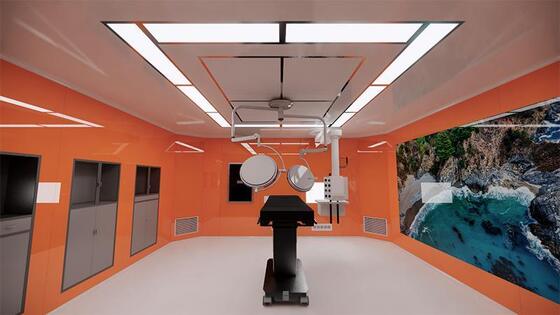 پنل دیواری اتاق عمل با پوشش ضد خوردگی و ضد باکتری با طراحی بدون درز و مقاوم در برابر مواد شوینده و مواد شیمیایی