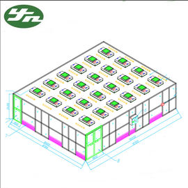 ISO 6 Clean Booth Room SS304 قاب دیوار اکریلیک 99.999% راندمان برای تغذیه کانادایی