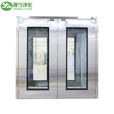 سفارشی کردن جعبه عبور Cleanroom از فولاد ضد زنگ با پنجره انتقال چندلایه جعبه عبور چند لایه